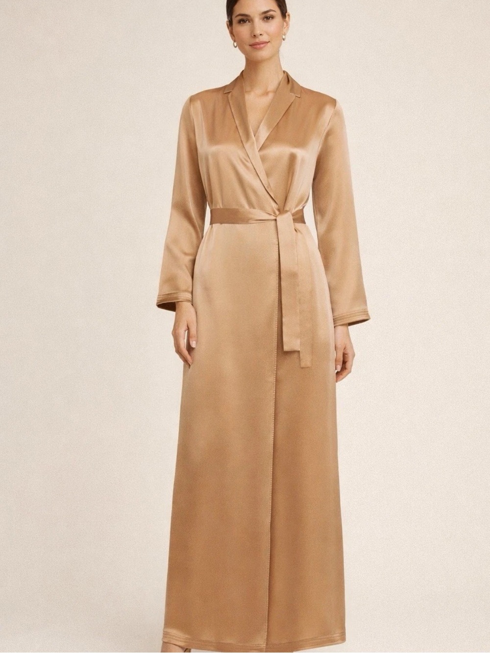 NEW 💛La Perla Champagne Silk Wrap Robe #026